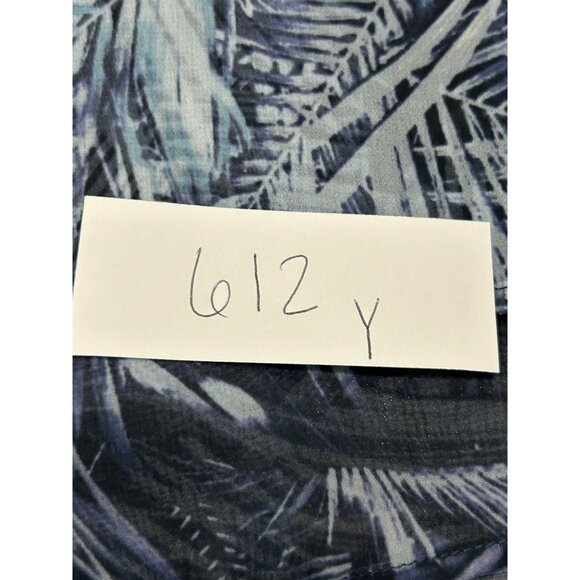 Guess Womens Sleeveless Palm Leaf Print Halter Top Blue Sz Large Flowy Boho NEW - Picture 10 of 11